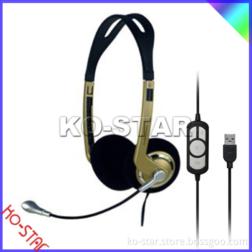 Hot Sale Remote Control Multi-Functional Natural Sound USB 7.1 Surround Studio Headsets with mic for gaming and computer
